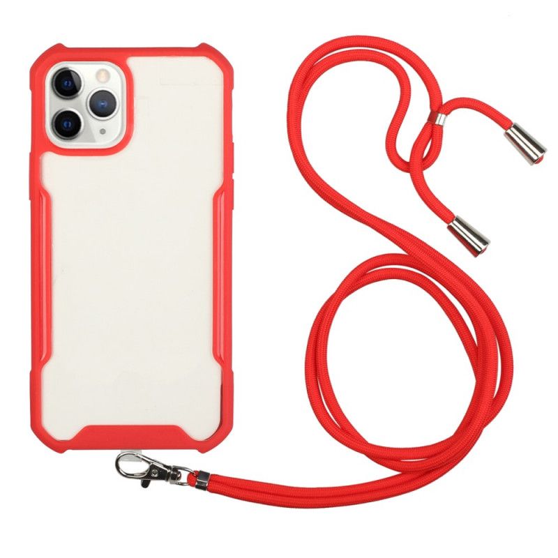 Cover iPhone 12 Mini Sort Hybrid Med Farvet Ledning Original