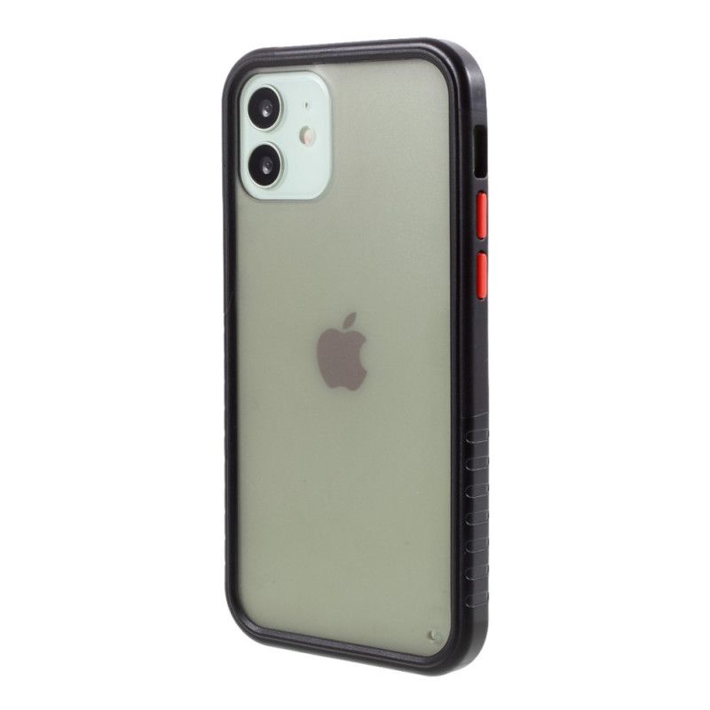 Cover iPhone 12 Mini Sort Mat Hybrid