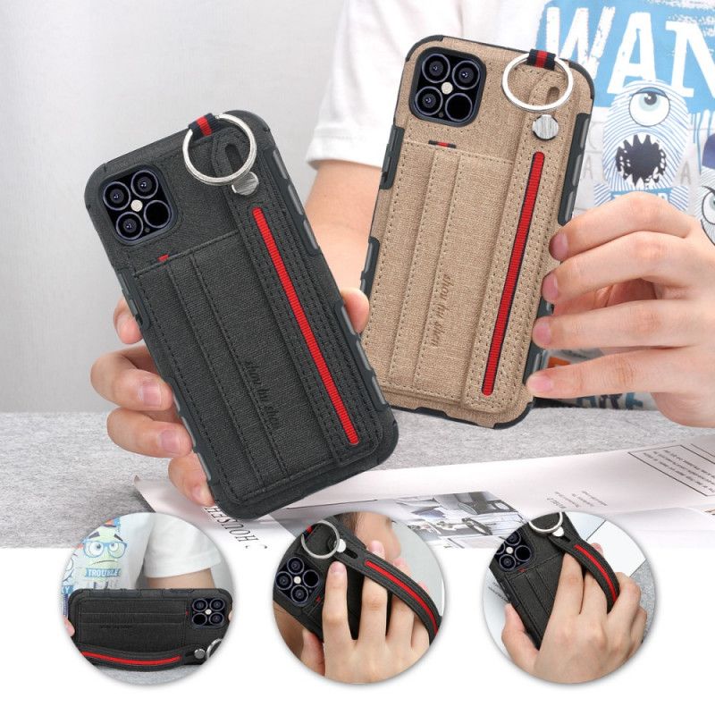 Cover iPhone 12 Mini Sort Skyl Stof