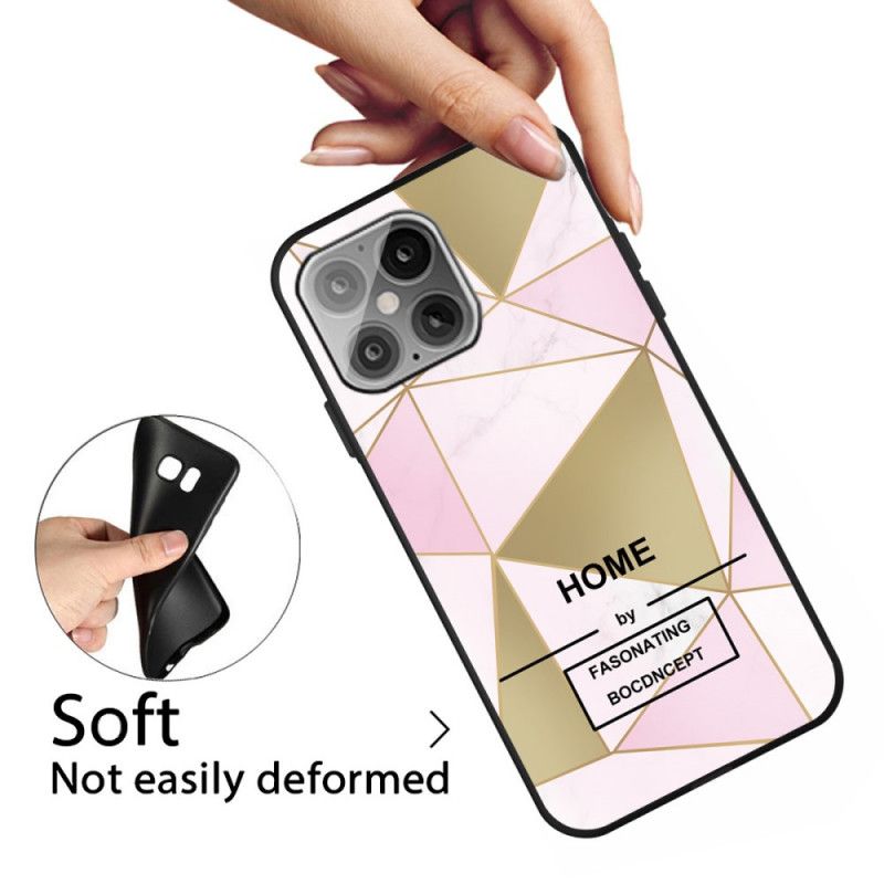 Cover iPhone 12 Mini Sort Stiliseret Marmor