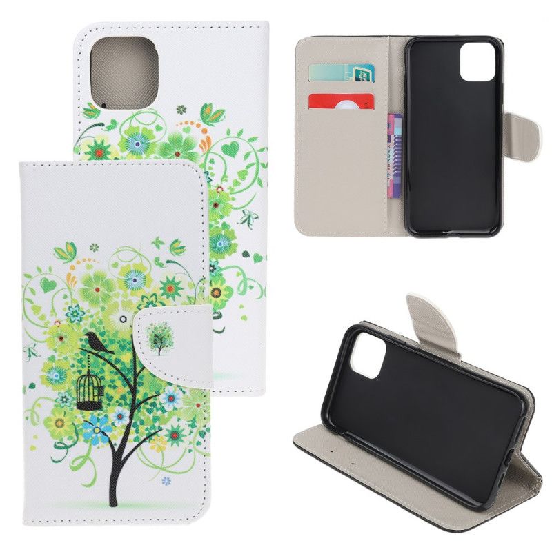 Flip Cover iPhone 12 Mini Mobilcover Blomstrende Træ