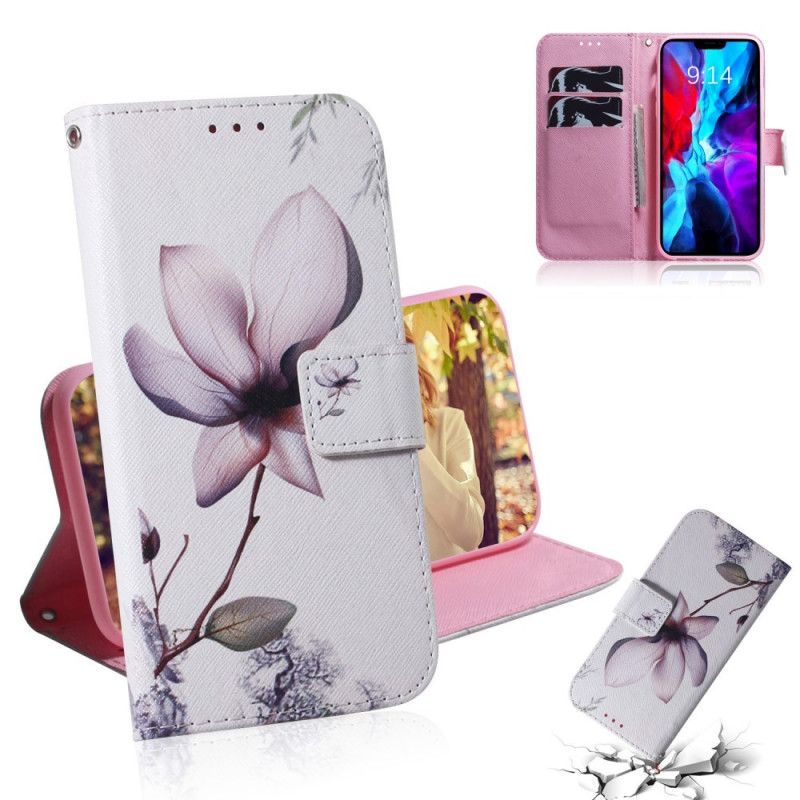 Flip Cover iPhone 12 Mini Mobilcover Gammel Rosenblomst