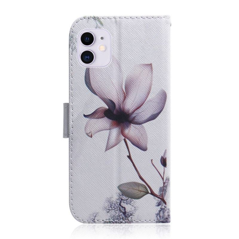 Flip Cover iPhone 12 Mini Mobilcover Gammel Rosenblomst