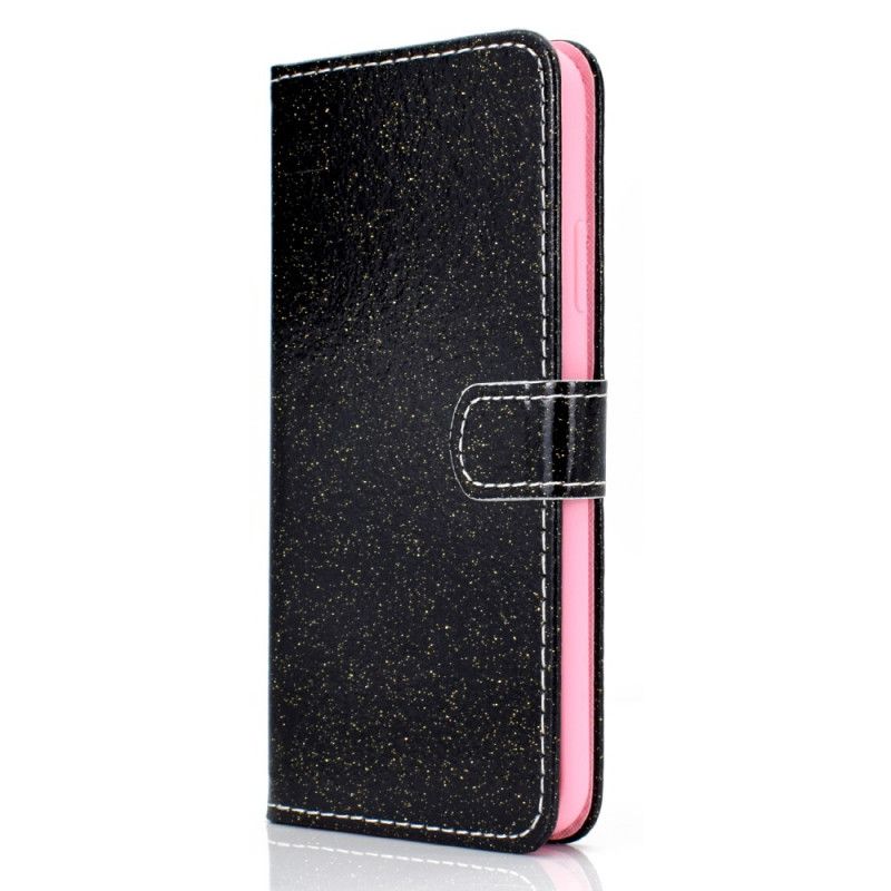 Flip Cover iPhone 12 Mini Sort Pailletter