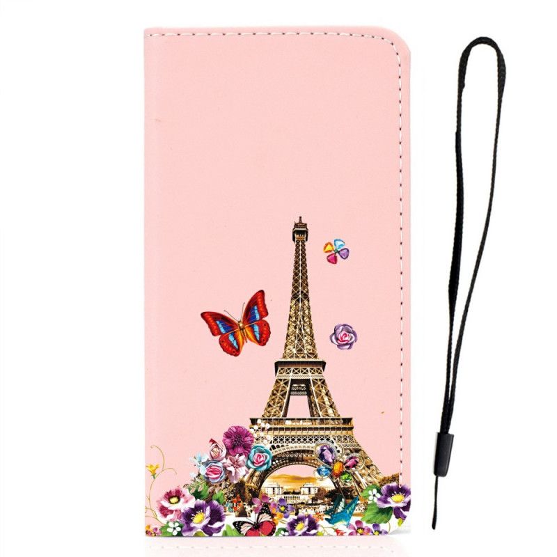 Læder Cover iPhone 12 Mini Fejrer Paris