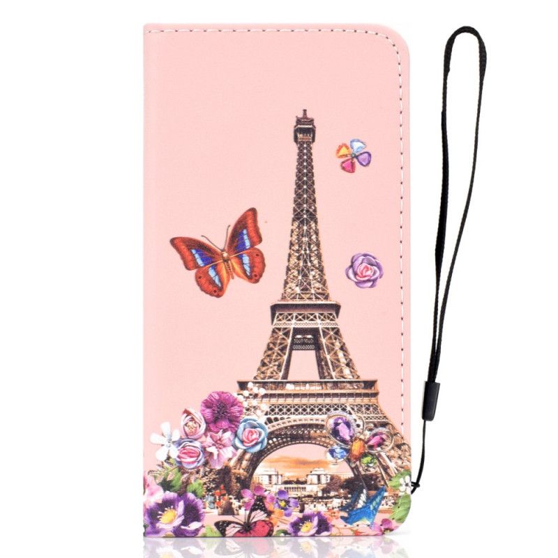 Læder Cover iPhone 12 Mini Fejrer Paris