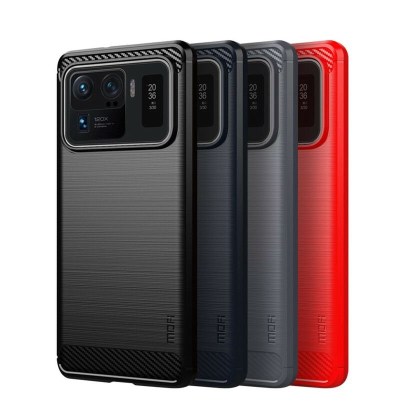 Cover Til Xiaomi Mi 11 Ultra Børstet Carbon Fiber Mofi