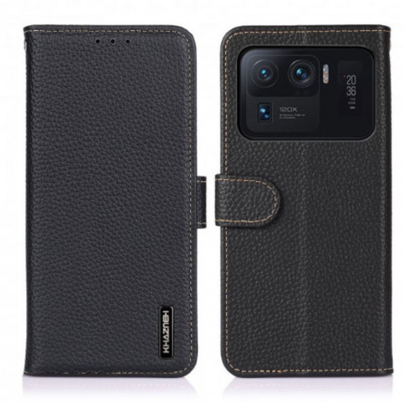 Læder Cover Xiaomi Mi 11 Ultra Telefon Etui Litchi Khazneh Læder