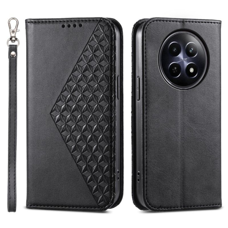 Flip Cover Realme 12 / 12x 5g Strappy Diamond Print