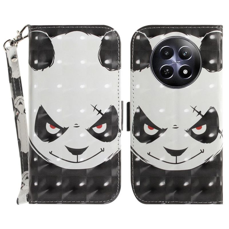 Flip Cover Realme 12 / 12x 5g Vred Panda Med Rem