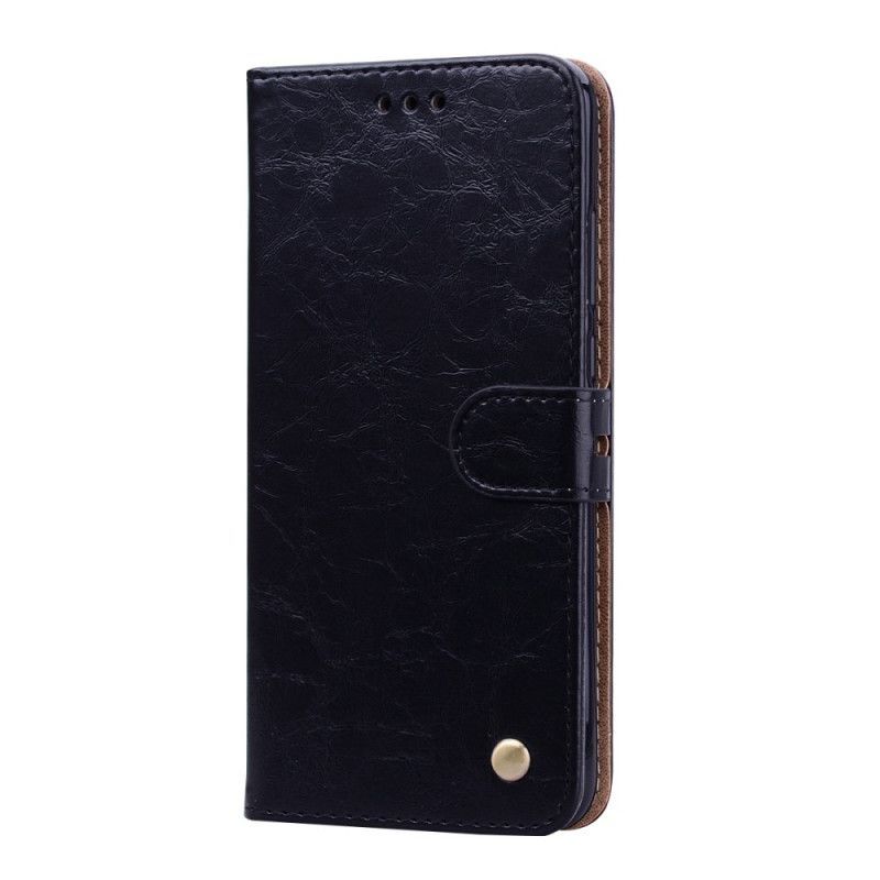 Flip Cover Læder for Honor 8X Sort Hatprins Vintage Olievoks