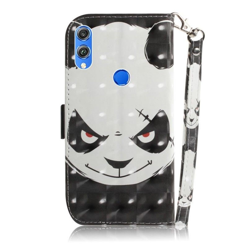 Flip Cover Læder for Honor 8X Vred Panda Med Rem