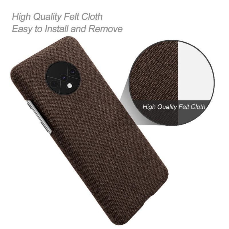 Cover for OnePlus 7T Rød Stoftekstur