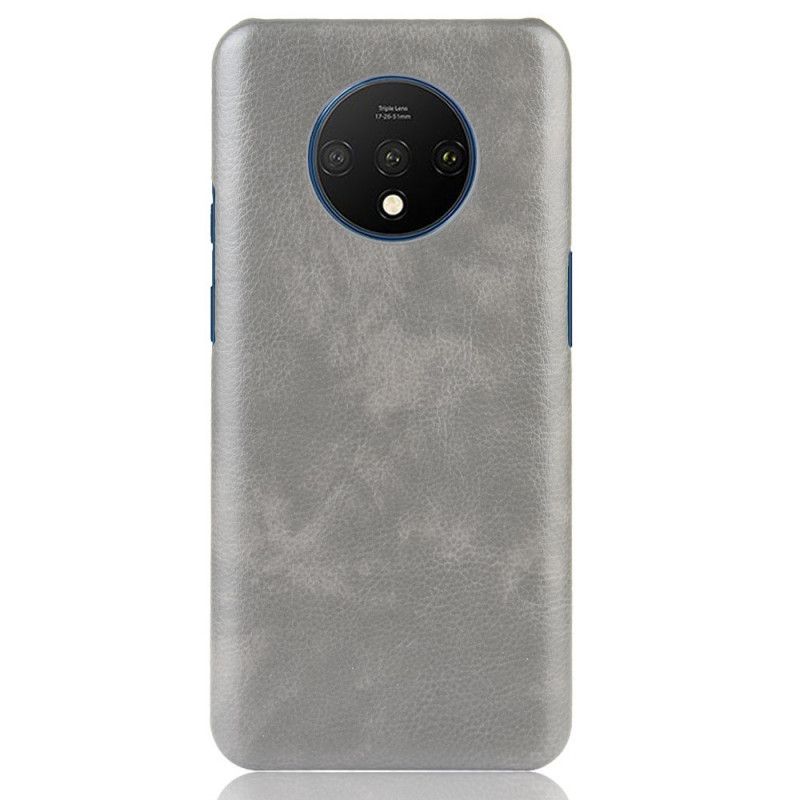 Cover for OnePlus 7T Sort Præstationslychee-Lædereffekt