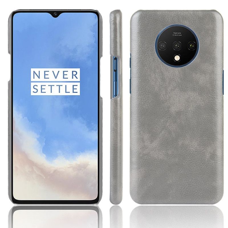 Cover for OnePlus 7T Sort Præstationslychee-Lædereffekt