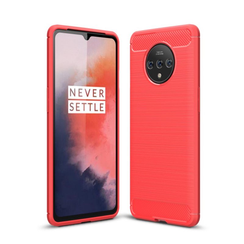 Cover OnePlus 7T Sort Børstet Kulfiber Original