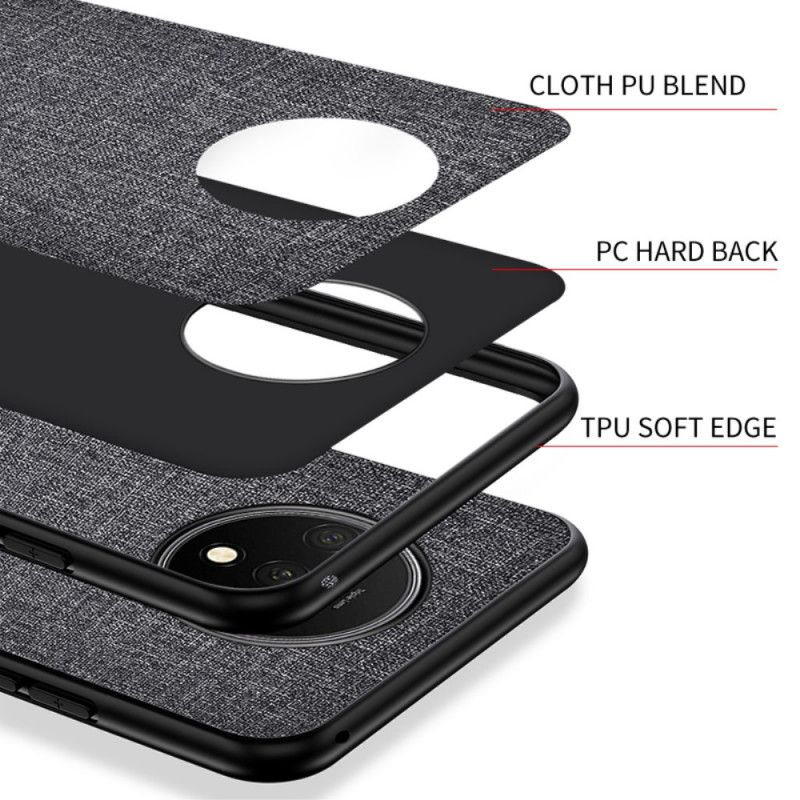 Cover OnePlus 7T Sort Stoftekstur