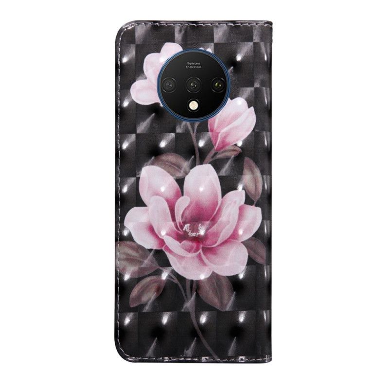 Flip Cover Læder OnePlus 7T Blomster Blomstrer