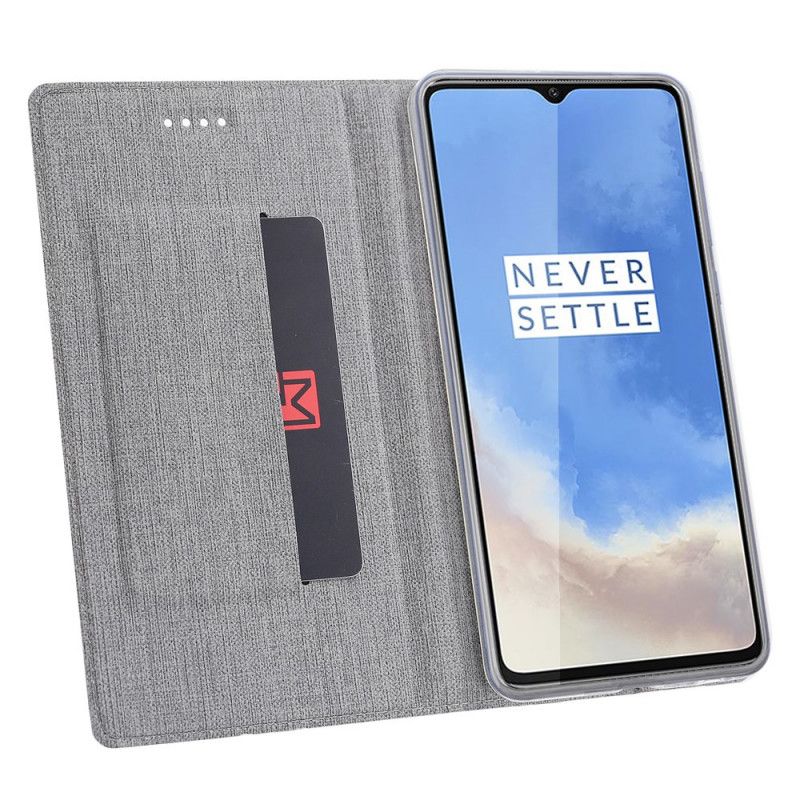 Læder Cover OnePlus 7T Sort Struktureret Vili Dmx Beskyttelse