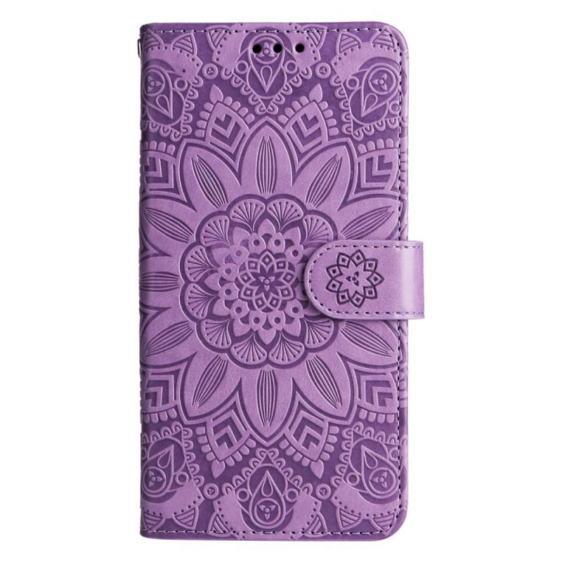 Læder Cover Xiaomi 13 Mandala Sun Med Snor