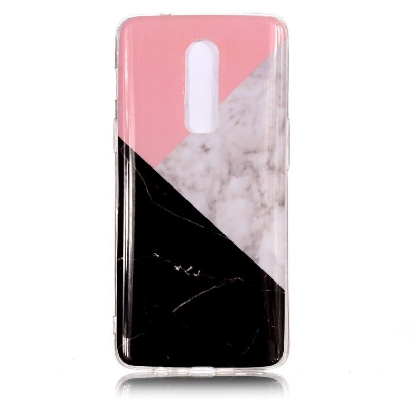 Cover for OnePlus 6 Geometrisk Marmoreffekt