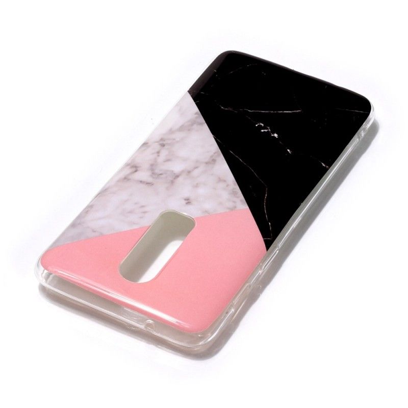 Cover for OnePlus 6 Geometrisk Marmoreffekt