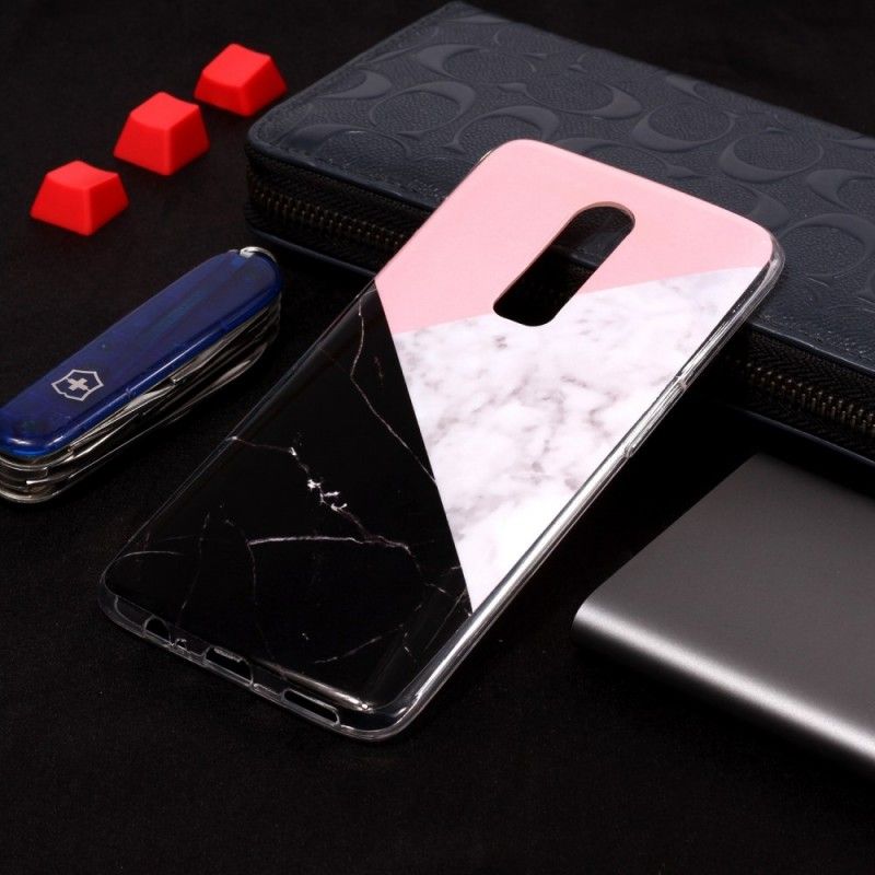 Cover for OnePlus 6 Geometrisk Marmoreffekt