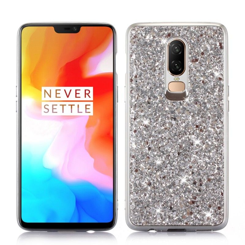 Cover OnePlus 6 Sort Jeg Er Glitter Beskyttelse