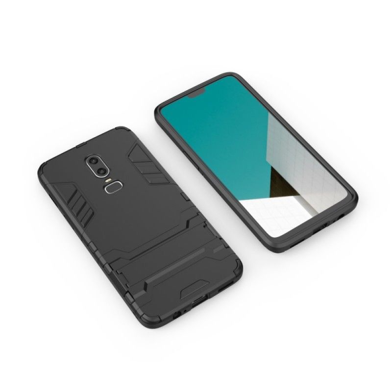 Cover OnePlus 6 Sort Mobilcover Ultra Resistent