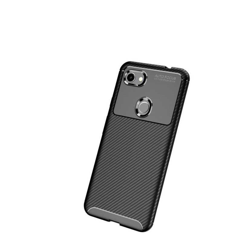 Cover for Google Pixel 3A XL Sort Fleksibel Kulfibertekstur