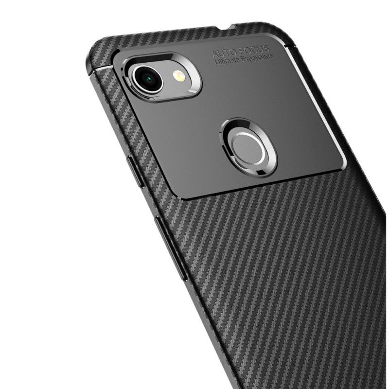 Cover for Google Pixel 3A XL Sort Fleksibel Kulfibertekstur