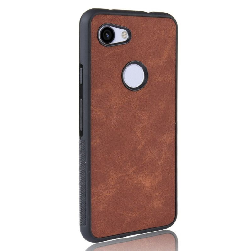 Cover Google Pixel 3A XL Mørkeblå Vintage Look Læder Effekt Original