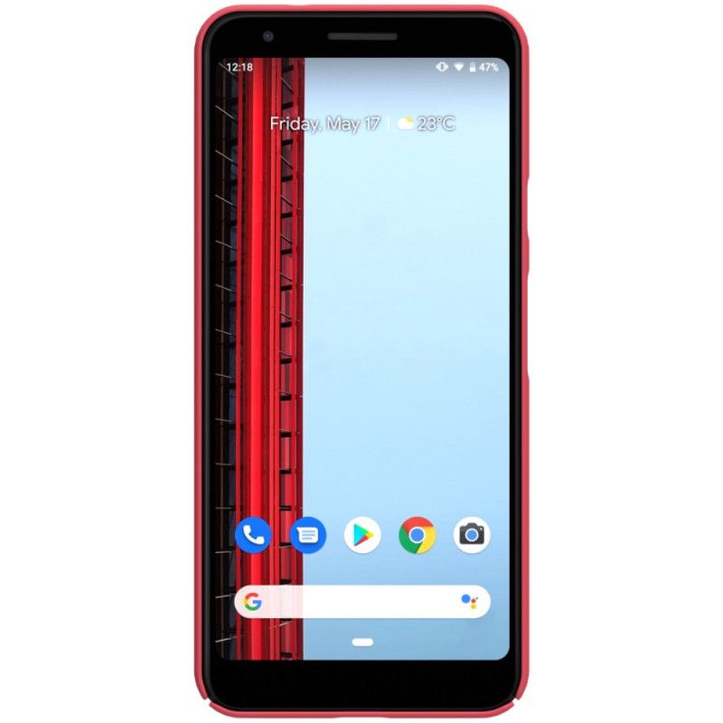 Cover Google Pixel 3A XL Rød Mobilcover Stiv Frostet Nillkin