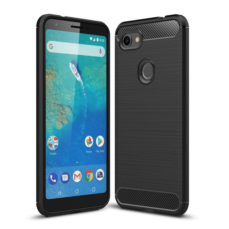 Cover Google Pixel 3A XL Sort Børstet Kulfiber