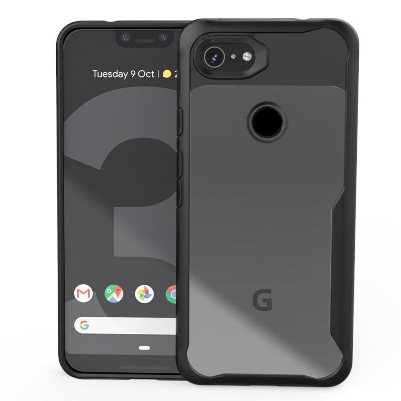 Cover Google Pixel 3A XL Sort Skråkant Hybrid