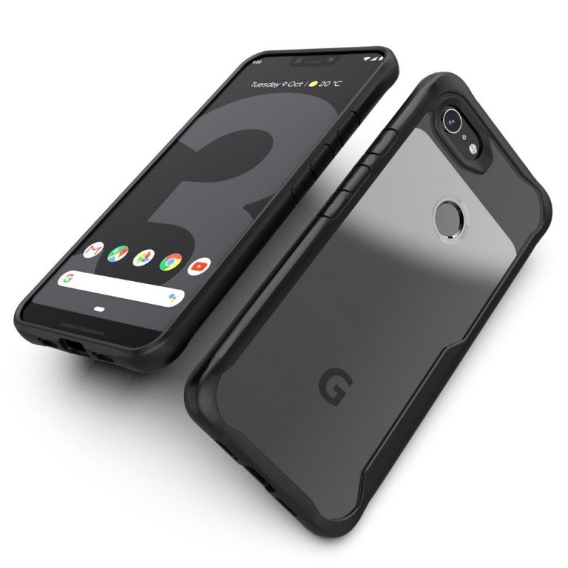 Cover Google Pixel 3A XL Sort Skråkant Hybrid