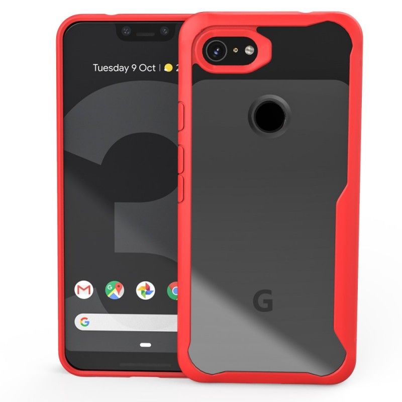 Cover Google Pixel 3A XL Sort Skråkant Hybrid