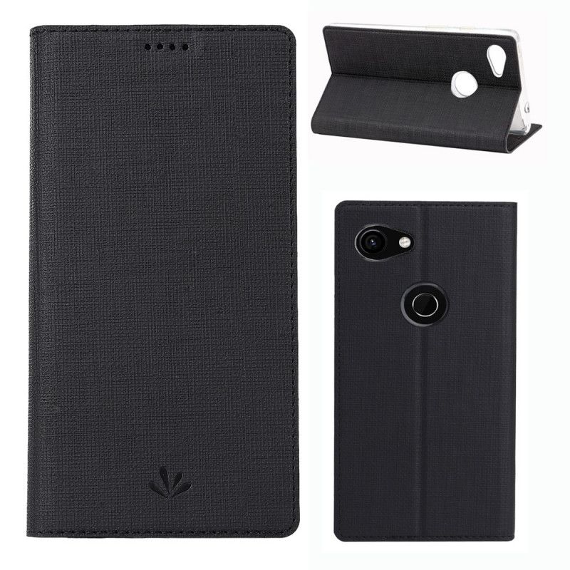 Læder Cover Google Pixel 3A XL Sort Struktureret Vili Dmx Original