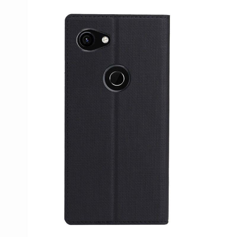 Læder Cover Google Pixel 3A XL Sort Struktureret Vili Dmx Original