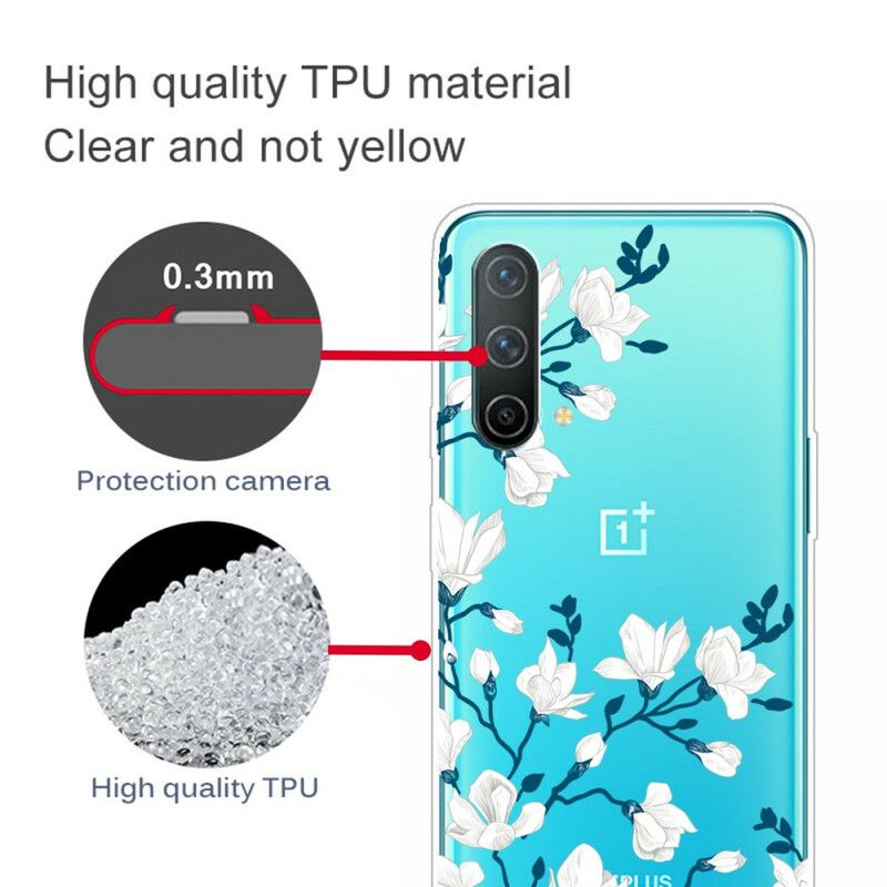 Cover Oneplus Nord Ce 5g Hvide Blomster