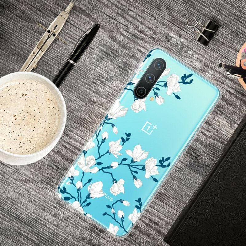 Cover Oneplus Nord Ce 5g Hvide Blomster