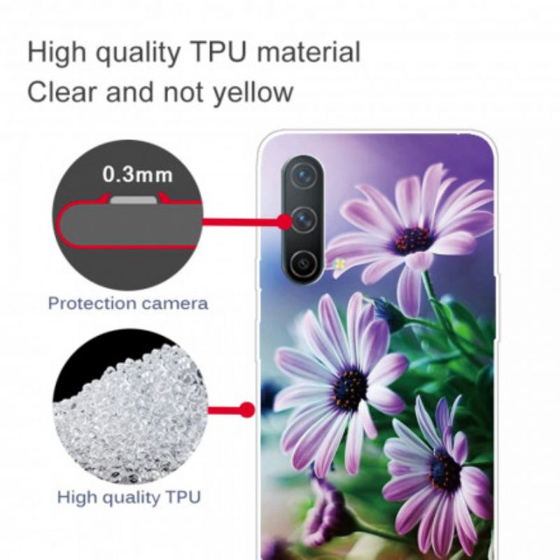 Cover Oneplus Nord Ce 5g Telefon Etui Realistiske Blomster