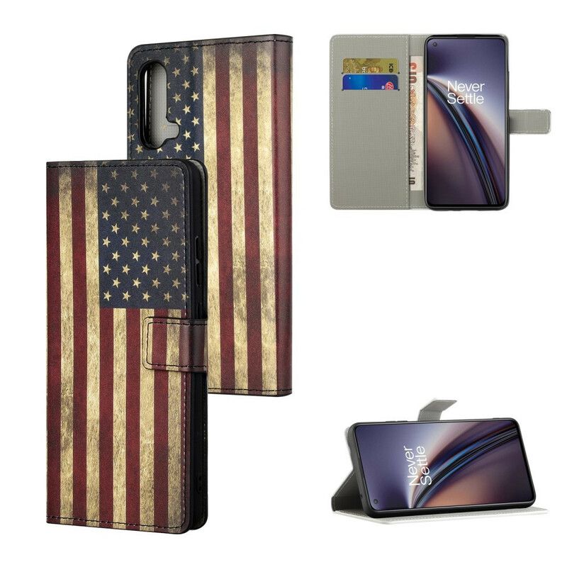 Flip Cover Oneplus Nord Ce 5g Amerikansk Flag