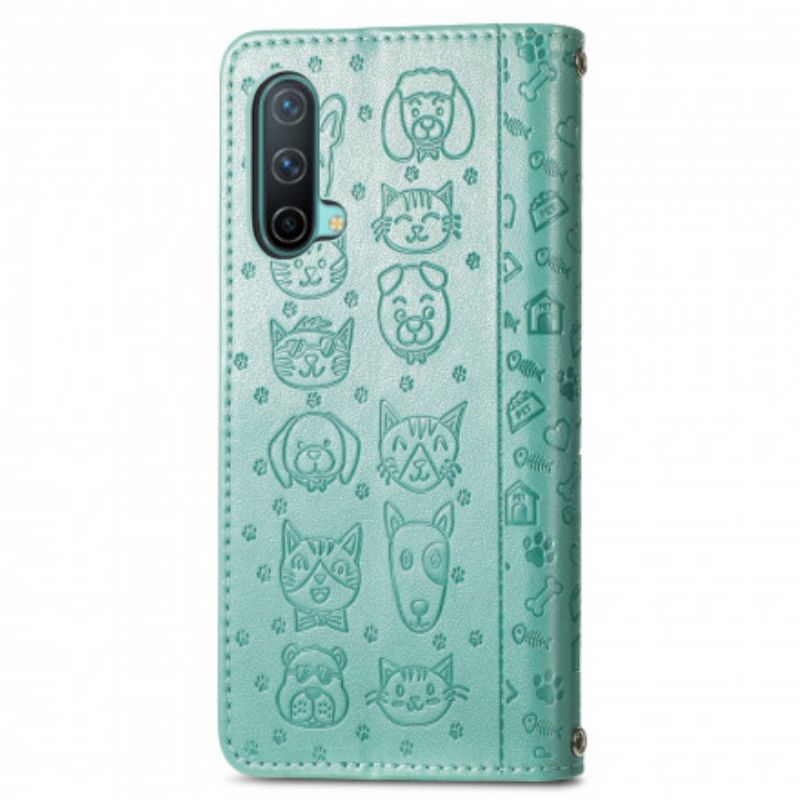 Flip Cover Oneplus Nord Ce 5g Animerede Dyr