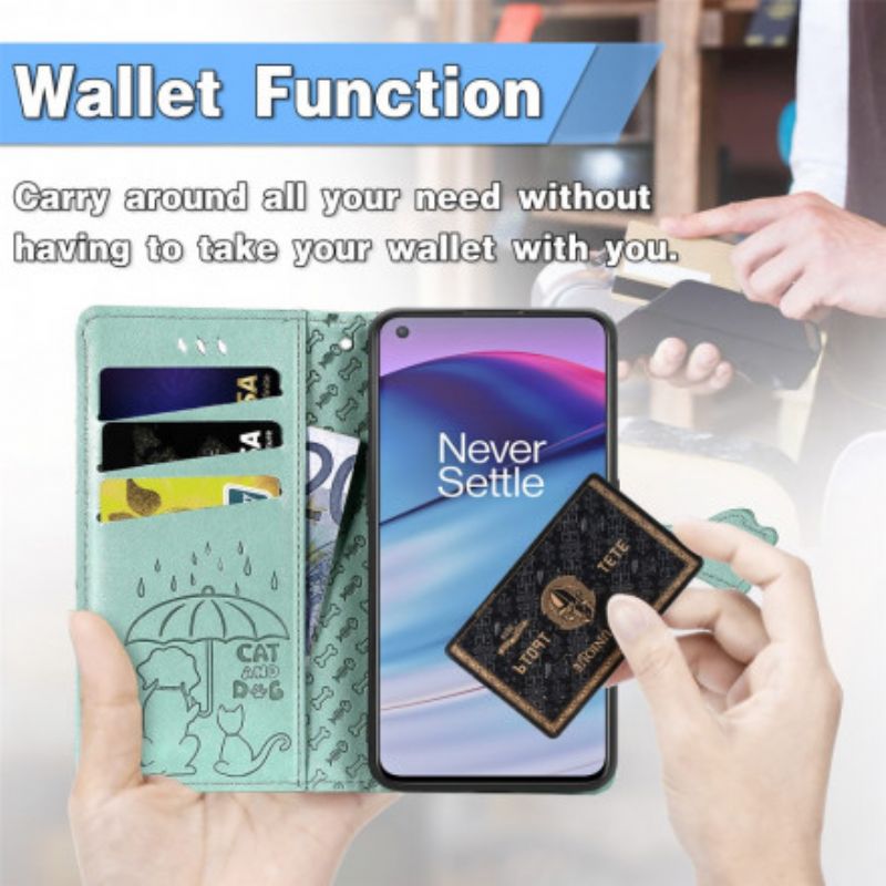 Flip Cover Oneplus Nord Ce 5g Animerede Dyr