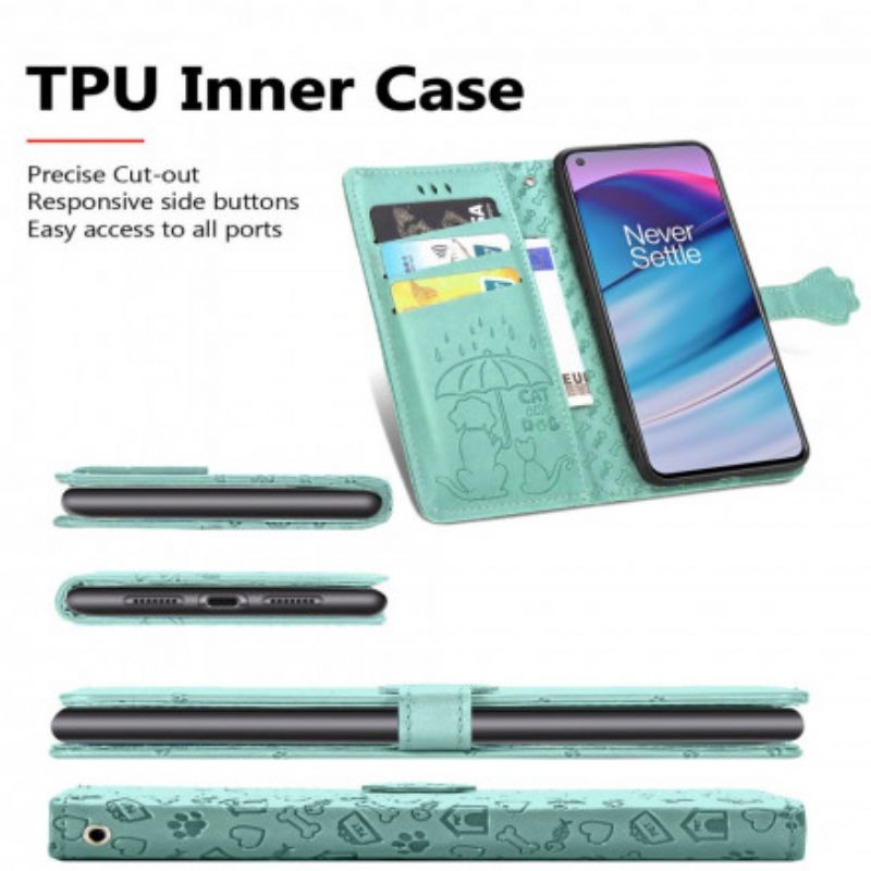 Flip Cover Oneplus Nord Ce 5g Animerede Dyr