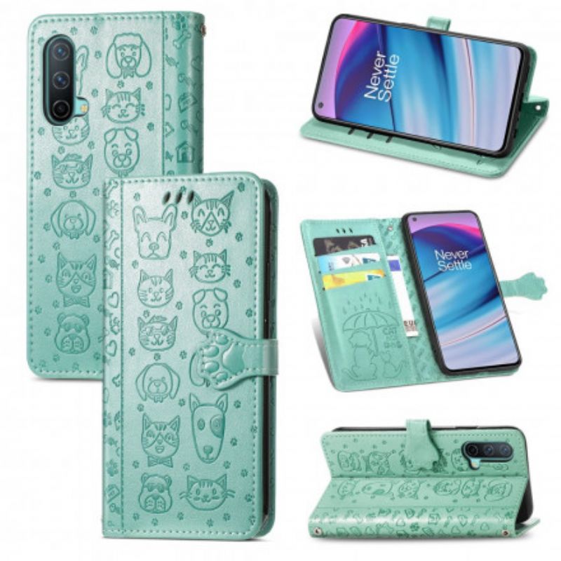 Flip Cover Oneplus Nord Ce 5g Animerede Dyr