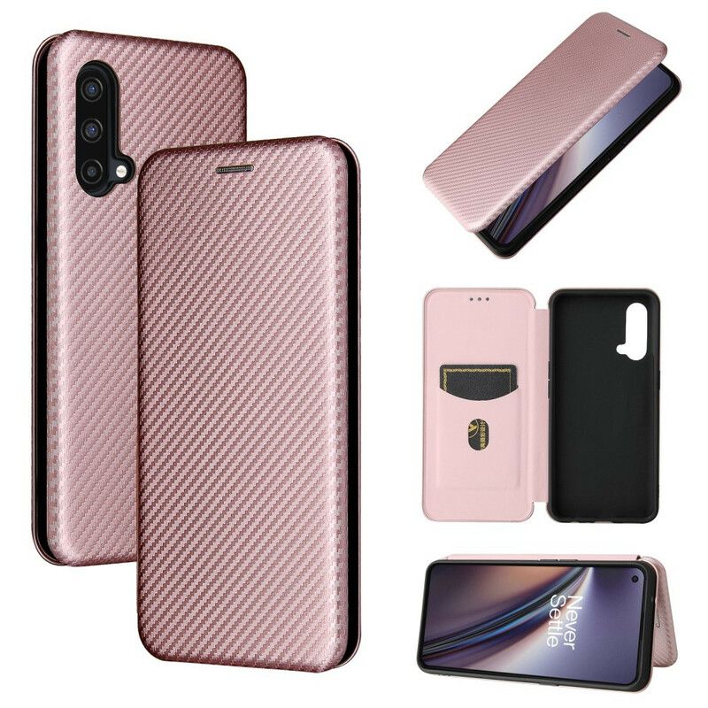 Flip Cover Oneplus Nord Ce 5g Farvet Carbon Silikone