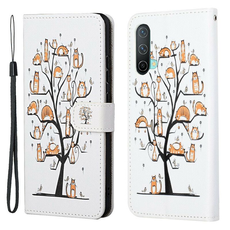 Flip Cover Oneplus Nord Ce 5g Funky Cats Strappy