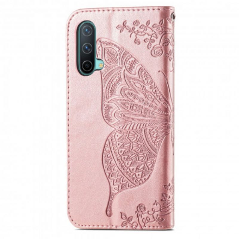 Flip Cover Oneplus Nord Ce 5g Halve Sommerfugle